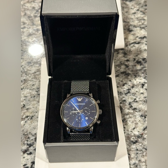 Emporio Armani Mens' Chronograph Watch - Picture 9 of 15